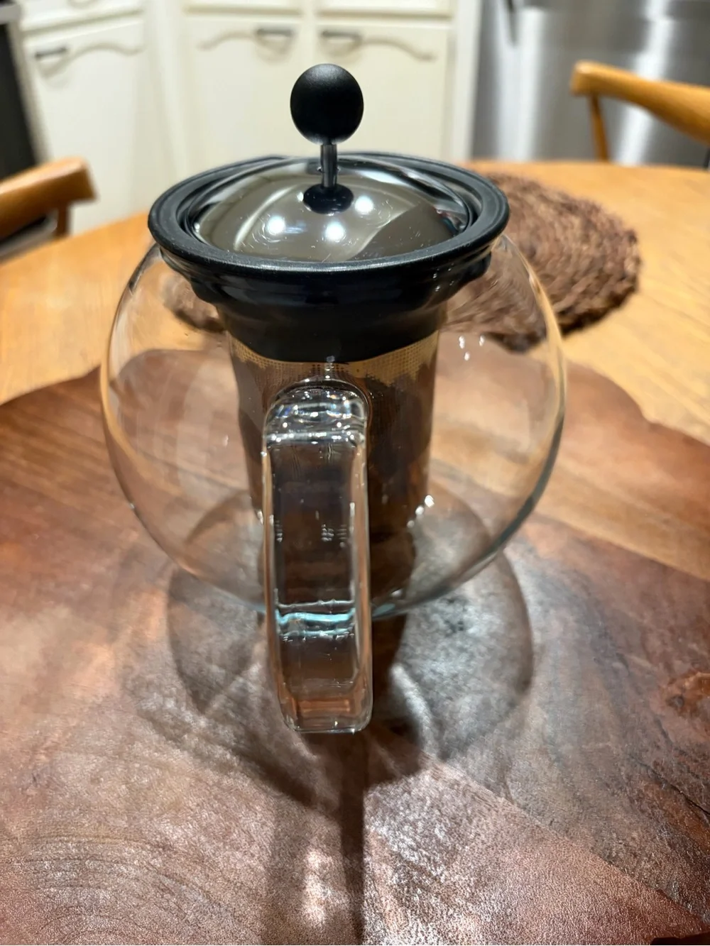 Primula Glass Teapot with Stainless Steel Infuser & Black Lid